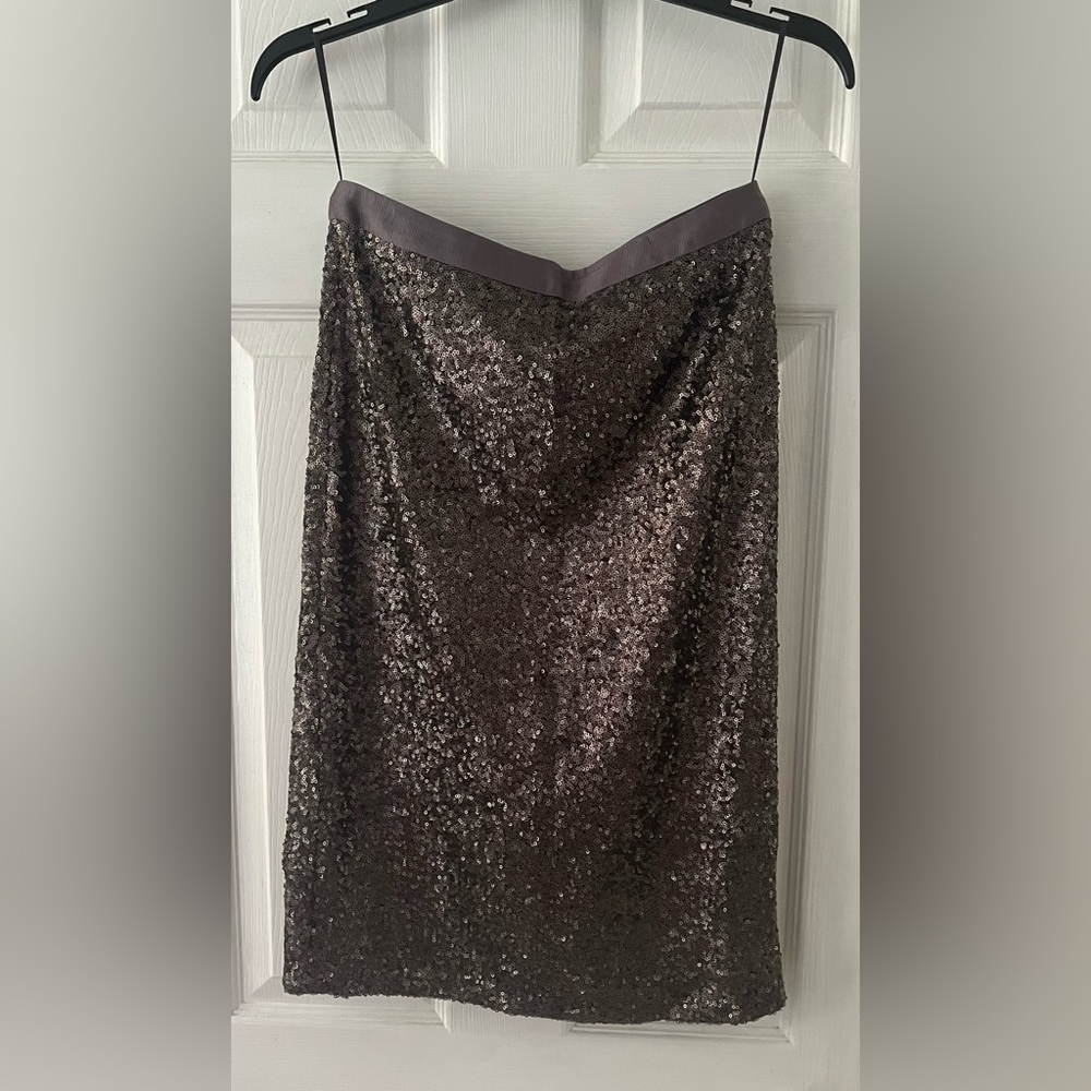 Pure Collection Gray Sequin Pencil Skirt
